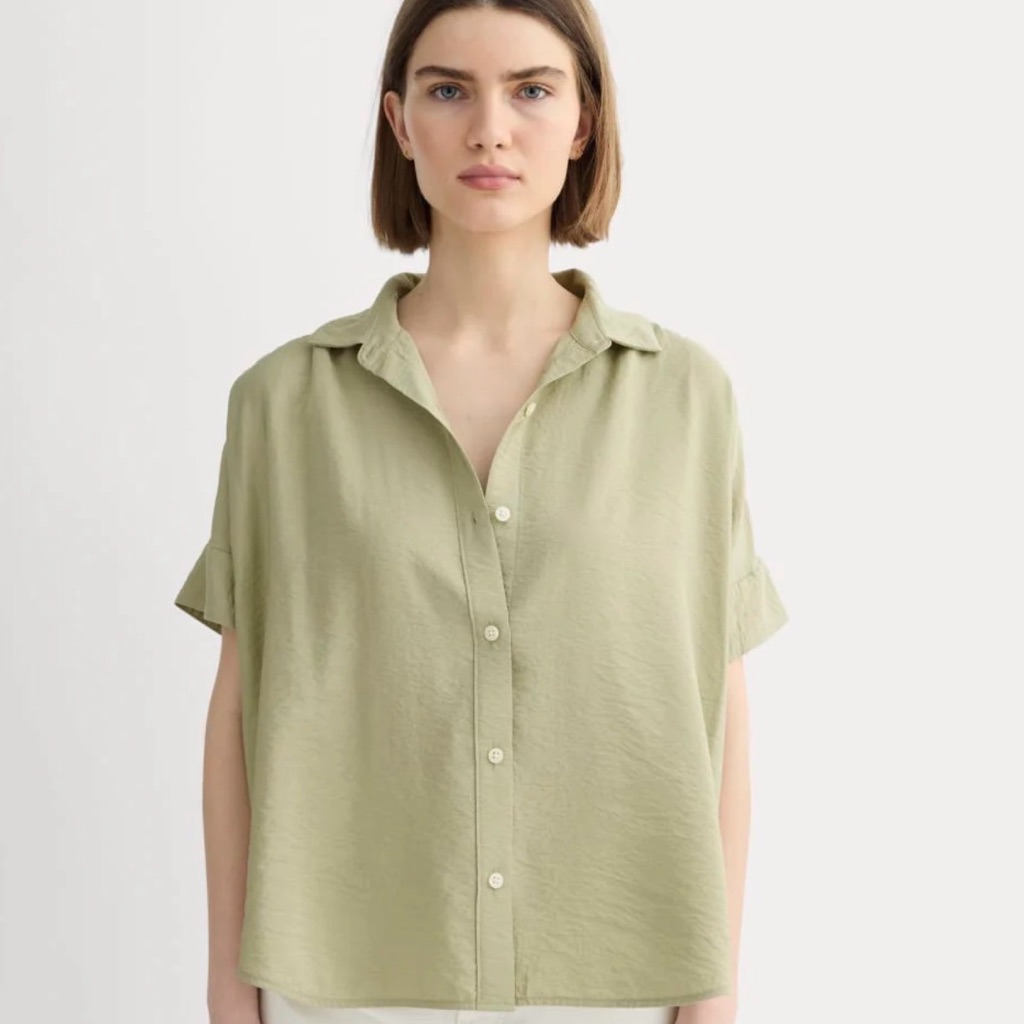 Everlane Olive Green Women's Button-Down Shirt